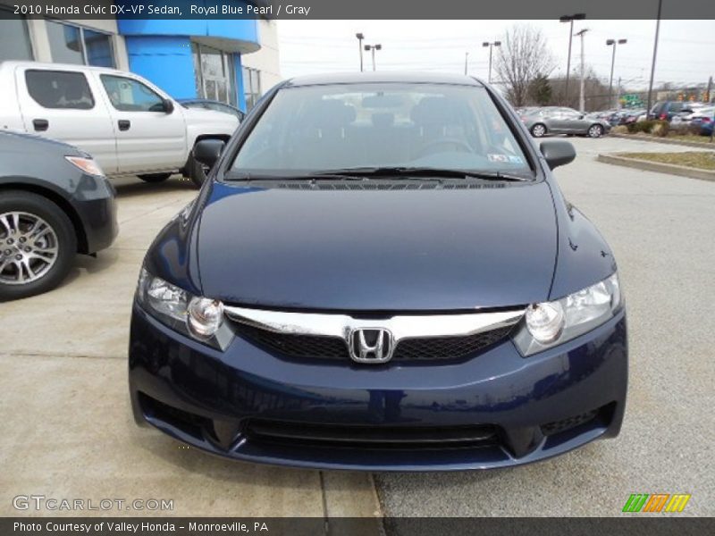 Royal Blue Pearl / Gray 2010 Honda Civic DX-VP Sedan