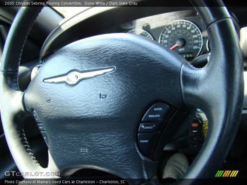 Stone White / Dark Slate Gray 2005 Chrysler Sebring Touring Convertible