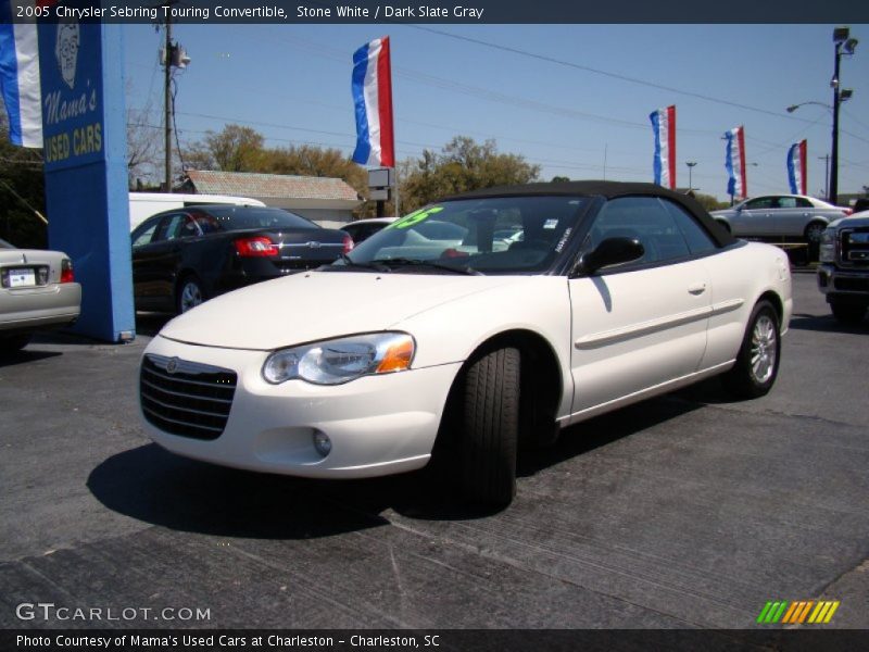 Stone White / Dark Slate Gray 2005 Chrysler Sebring Touring Convertible