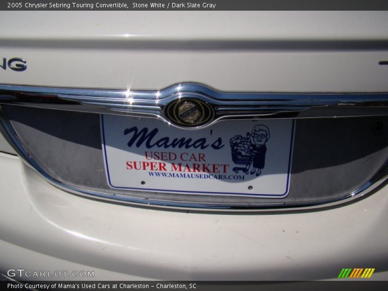 Stone White / Dark Slate Gray 2005 Chrysler Sebring Touring Convertible