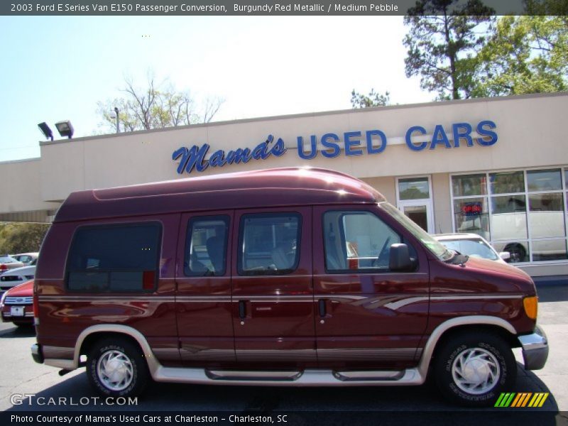 Burgundy Red Metallic / Medium Pebble 2003 Ford E Series Van E150 Passenger Conversion