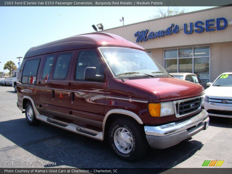 Burgundy Red Metallic / Medium Pebble 2003 Ford E Series Van E150 Passenger Conversion