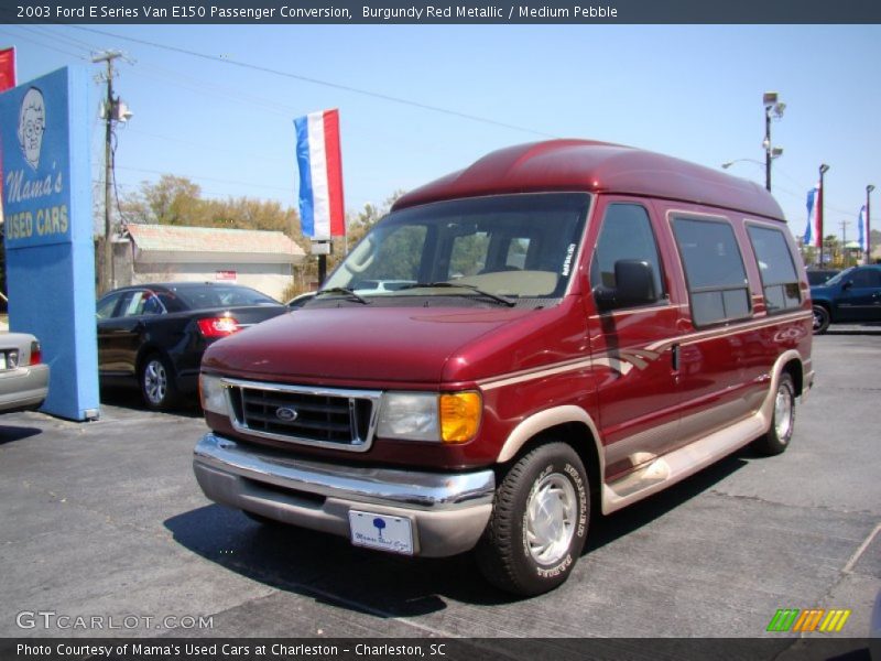 Burgundy Red Metallic / Medium Pebble 2003 Ford E Series Van E150 Passenger Conversion