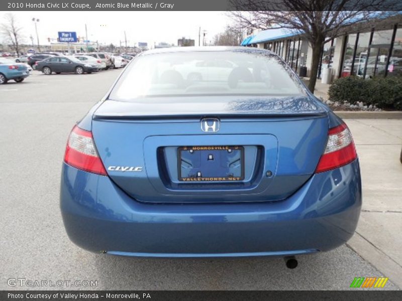 Atomic Blue Metallic / Gray 2010 Honda Civic LX Coupe