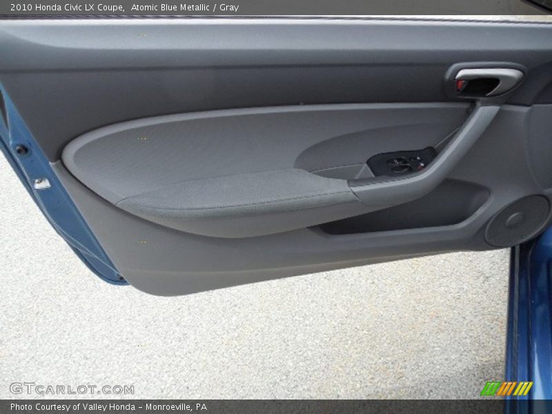 Atomic Blue Metallic / Gray 2010 Honda Civic LX Coupe