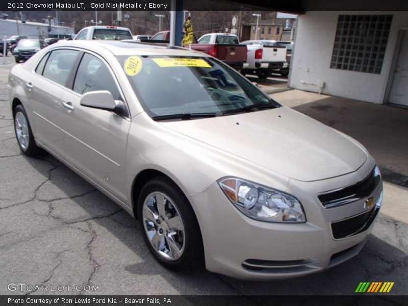 Gold Mist Metallic / Ebony 2012 Chevrolet Malibu LT