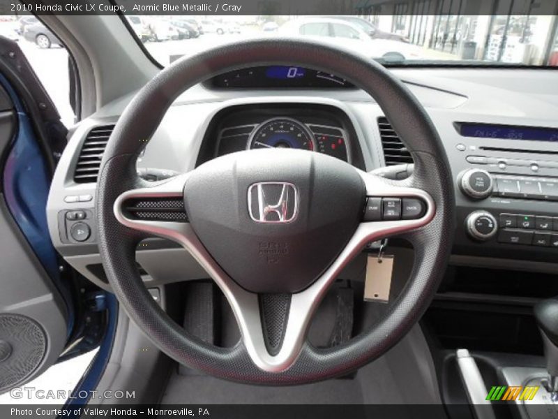Atomic Blue Metallic / Gray 2010 Honda Civic LX Coupe