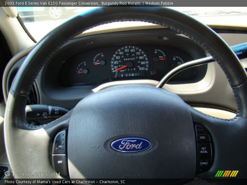 Burgundy Red Metallic / Medium Pebble 2003 Ford E Series Van E150 Passenger Conversion