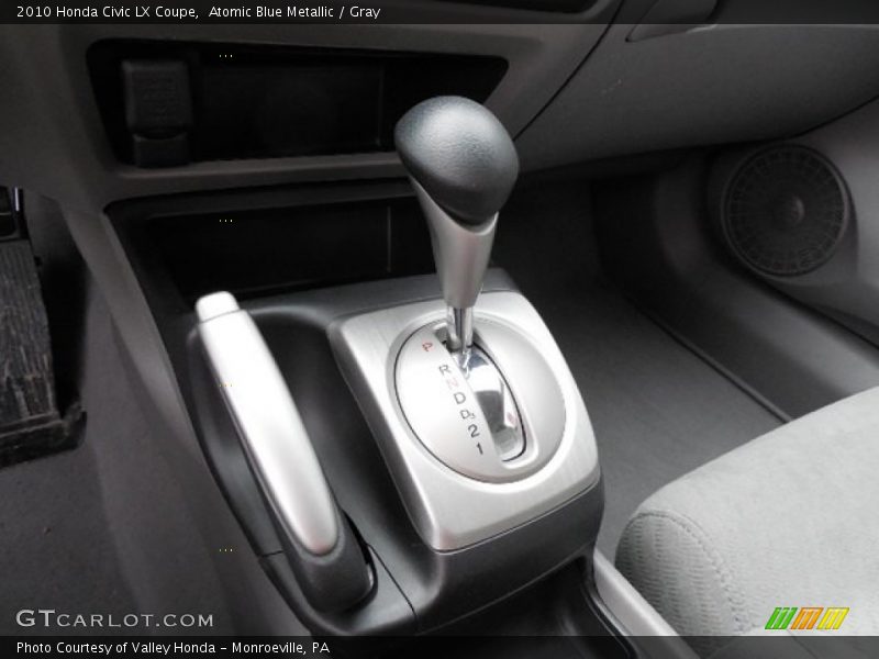 Atomic Blue Metallic / Gray 2010 Honda Civic LX Coupe