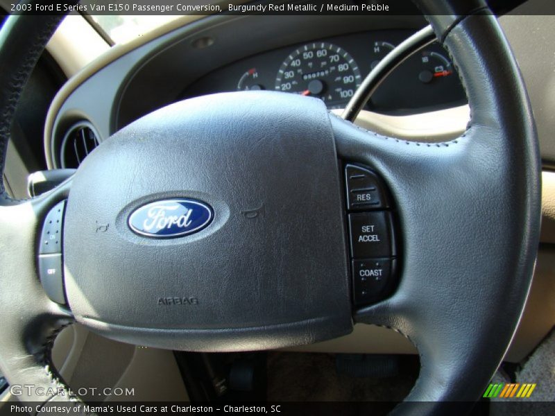 Burgundy Red Metallic / Medium Pebble 2003 Ford E Series Van E150 Passenger Conversion