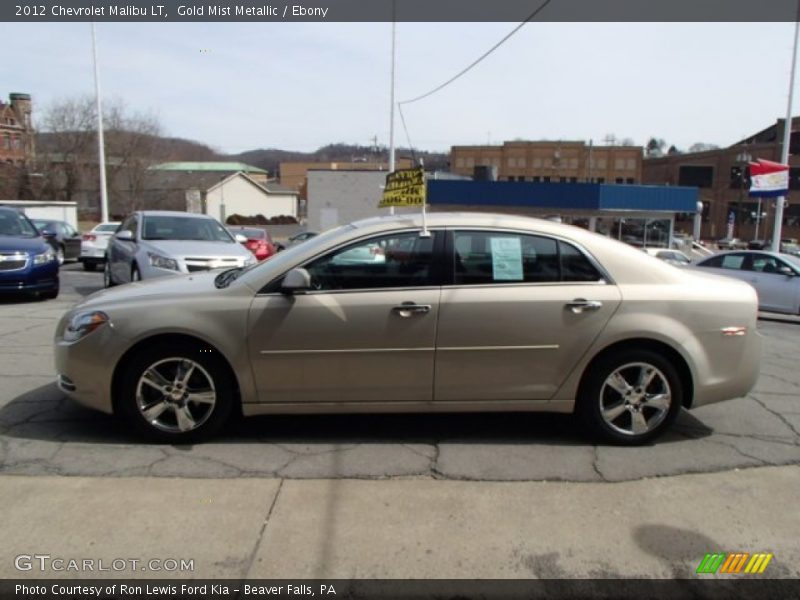 Gold Mist Metallic / Ebony 2012 Chevrolet Malibu LT