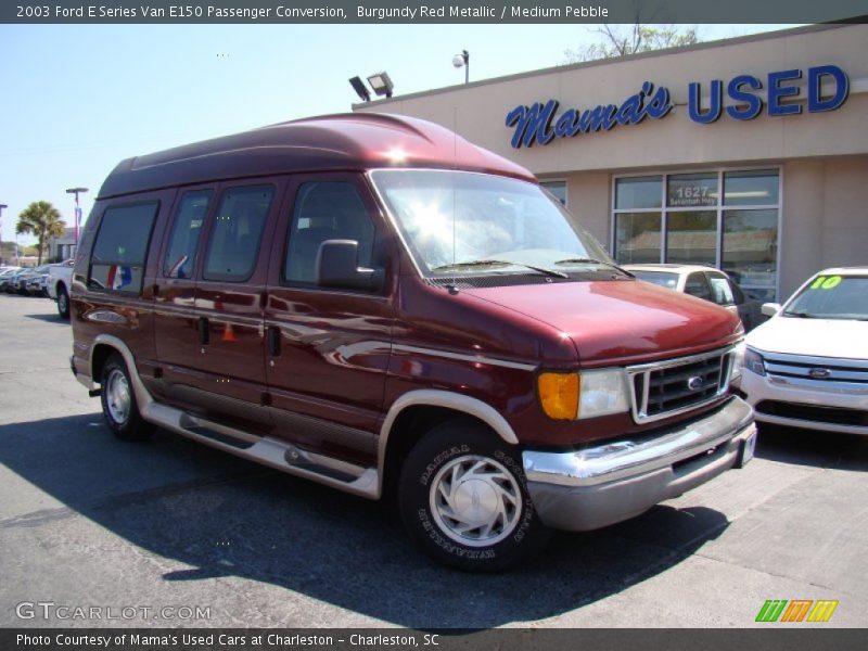 Burgundy Red Metallic / Medium Pebble 2003 Ford E Series Van E150 Passenger Conversion
