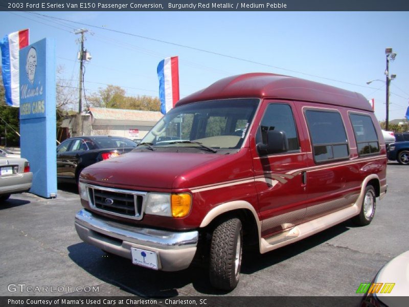 Burgundy Red Metallic / Medium Pebble 2003 Ford E Series Van E150 Passenger Conversion