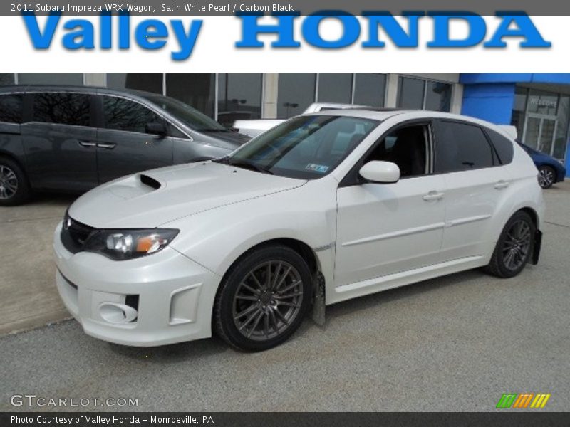 Satin White Pearl / Carbon Black 2011 Subaru Impreza WRX Wagon
