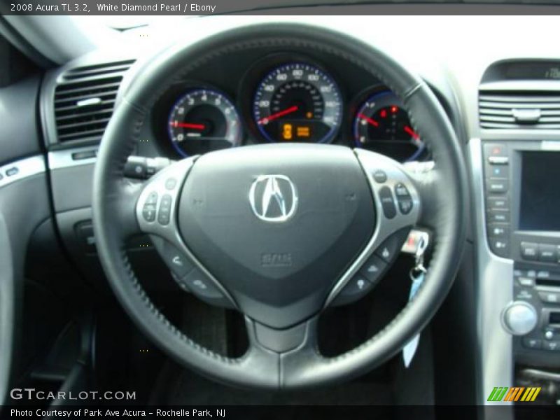 White Diamond Pearl / Ebony 2008 Acura TL 3.2