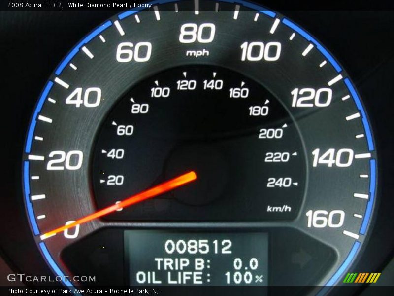 White Diamond Pearl / Ebony 2008 Acura TL 3.2