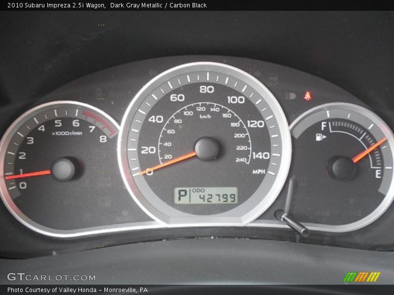 Dark Gray Metallic / Carbon Black 2010 Subaru Impreza 2.5i Wagon