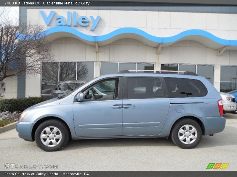 Glacier Blue Metallic / Gray 2008 Kia Sedona LX