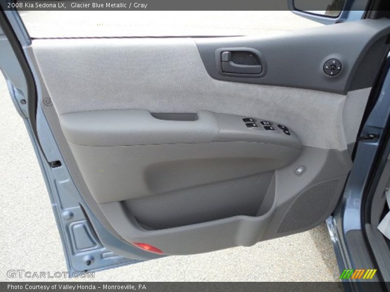 Glacier Blue Metallic / Gray 2008 Kia Sedona LX