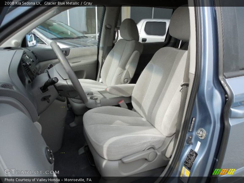 Glacier Blue Metallic / Gray 2008 Kia Sedona LX