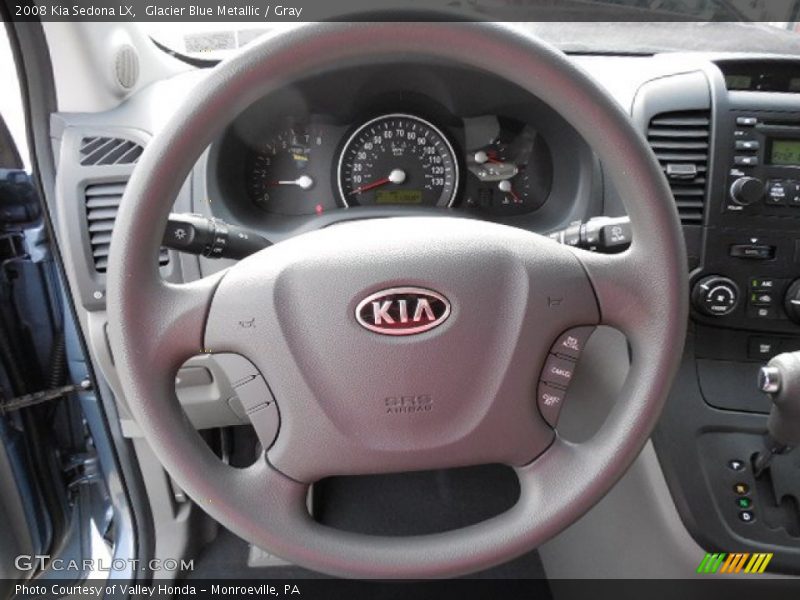 Glacier Blue Metallic / Gray 2008 Kia Sedona LX