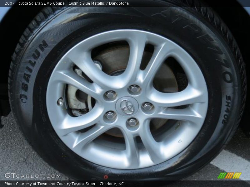 Cosmic Blue Metallic / Dark Stone 2007 Toyota Solara SE V6 Coupe