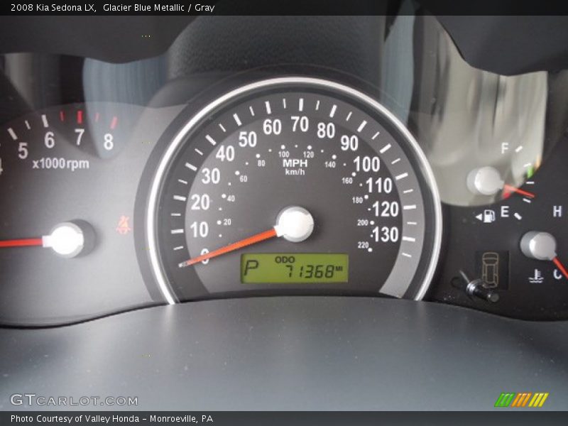 Glacier Blue Metallic / Gray 2008 Kia Sedona LX