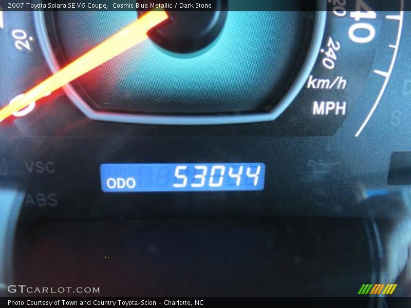 Cosmic Blue Metallic / Dark Stone 2007 Toyota Solara SE V6 Coupe