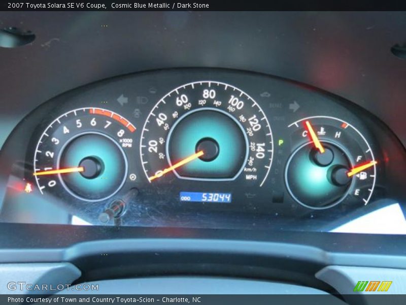 Cosmic Blue Metallic / Dark Stone 2007 Toyota Solara SE V6 Coupe