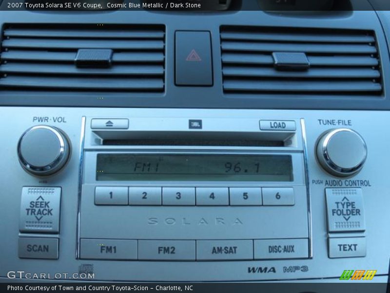 Cosmic Blue Metallic / Dark Stone 2007 Toyota Solara SE V6 Coupe