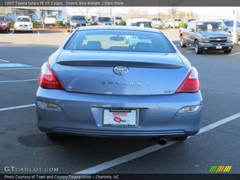 Cosmic Blue Metallic / Dark Stone 2007 Toyota Solara SE V6 Coupe