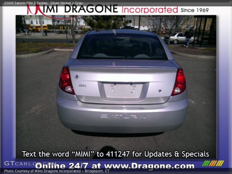 Silver Nickel / Gray 2006 Saturn ION 2 Sedan