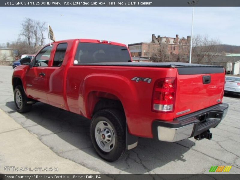 Fire Red / Dark Titanium 2011 GMC Sierra 2500HD Work Truck Extended Cab 4x4