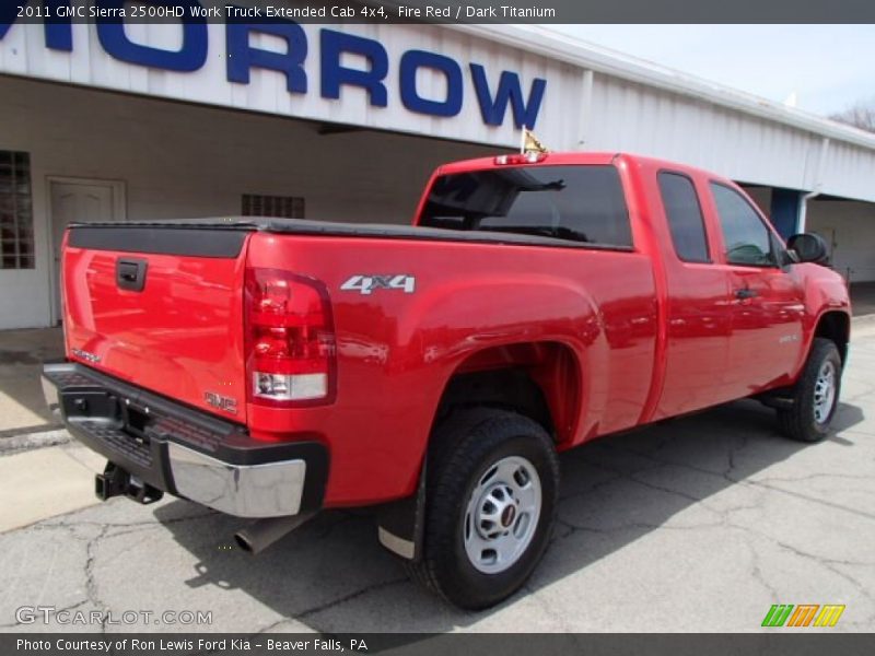 Fire Red / Dark Titanium 2011 GMC Sierra 2500HD Work Truck Extended Cab 4x4