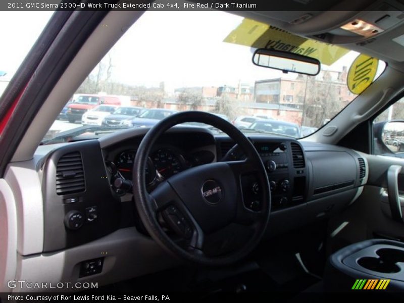 Fire Red / Dark Titanium 2011 GMC Sierra 2500HD Work Truck Extended Cab 4x4