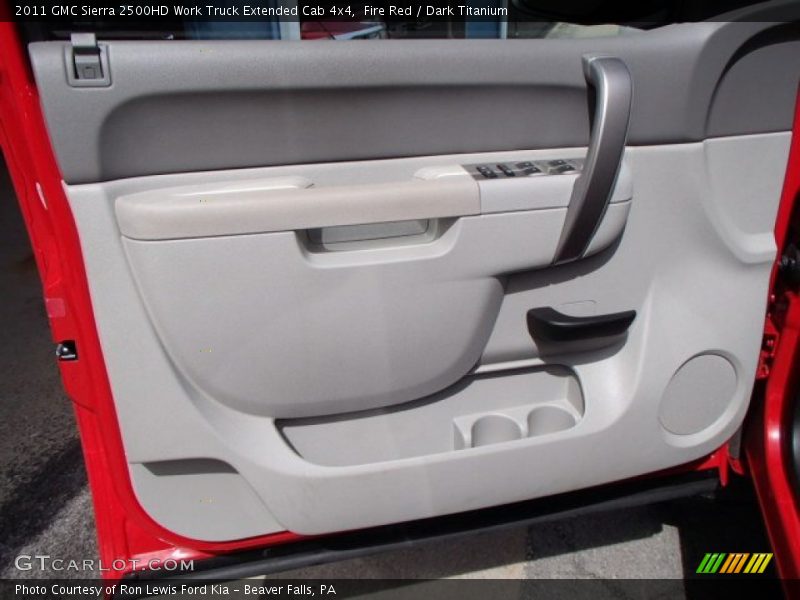 Fire Red / Dark Titanium 2011 GMC Sierra 2500HD Work Truck Extended Cab 4x4