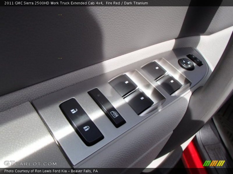 Fire Red / Dark Titanium 2011 GMC Sierra 2500HD Work Truck Extended Cab 4x4