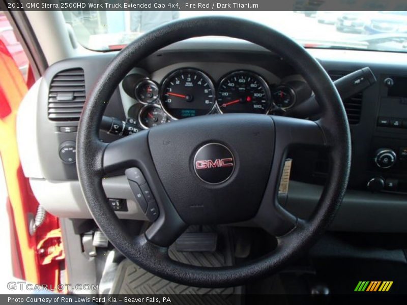 Fire Red / Dark Titanium 2011 GMC Sierra 2500HD Work Truck Extended Cab 4x4
