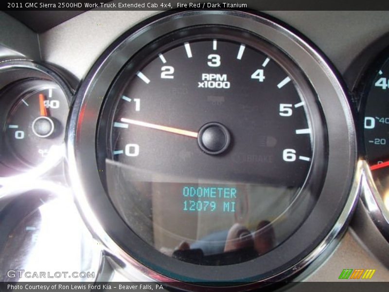 Fire Red / Dark Titanium 2011 GMC Sierra 2500HD Work Truck Extended Cab 4x4