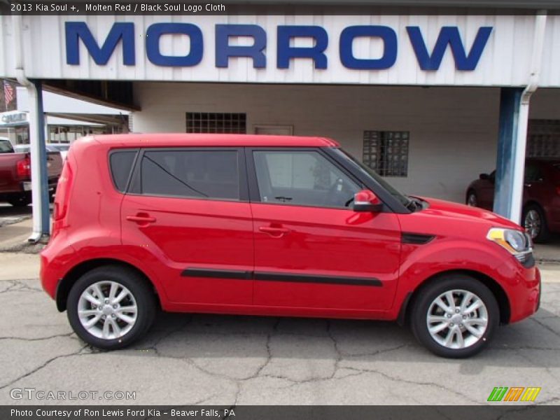 Molten Red / Black Soul Logo Cloth 2013 Kia Soul +