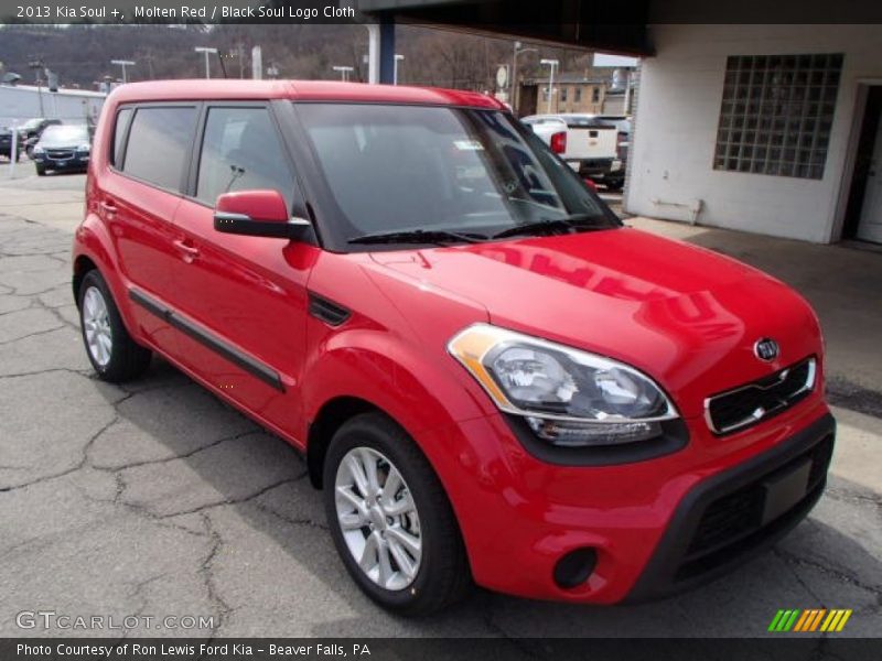 Molten Red / Black Soul Logo Cloth 2013 Kia Soul +