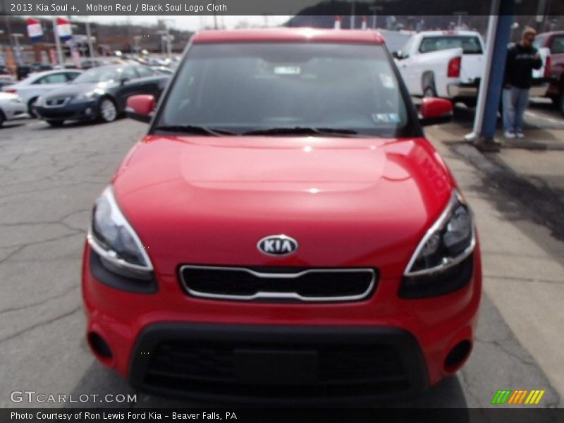Molten Red / Black Soul Logo Cloth 2013 Kia Soul +