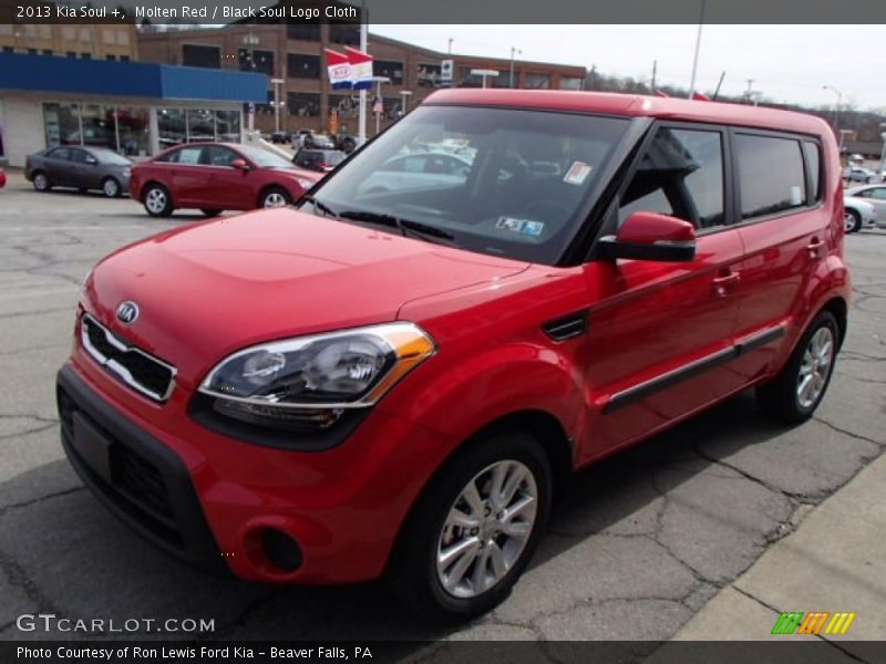 Molten Red / Black Soul Logo Cloth 2013 Kia Soul +