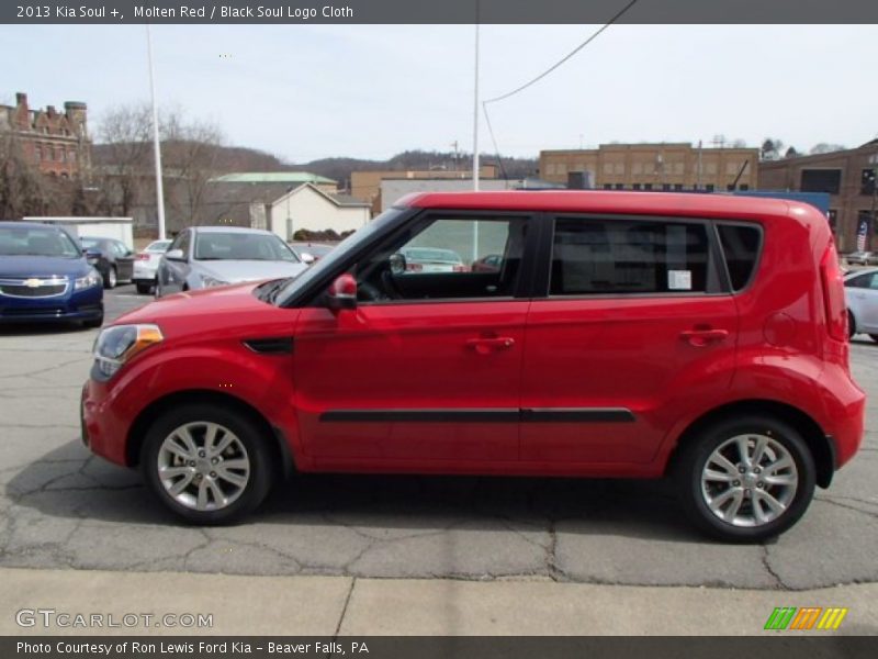Molten Red / Black Soul Logo Cloth 2013 Kia Soul +