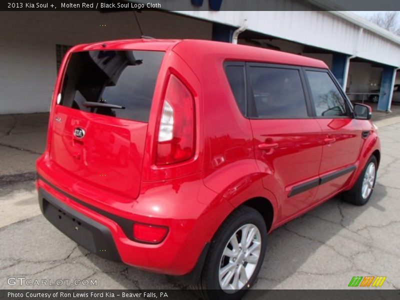 Molten Red / Black Soul Logo Cloth 2013 Kia Soul +