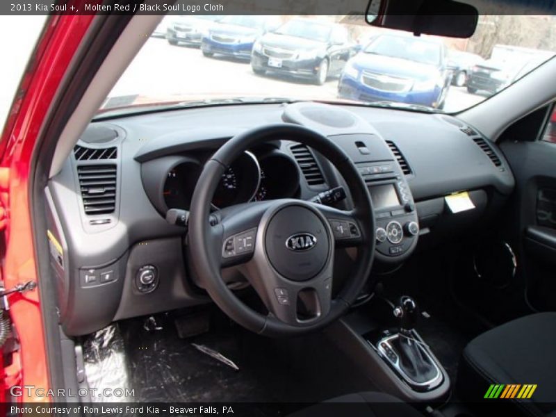 Molten Red / Black Soul Logo Cloth 2013 Kia Soul +