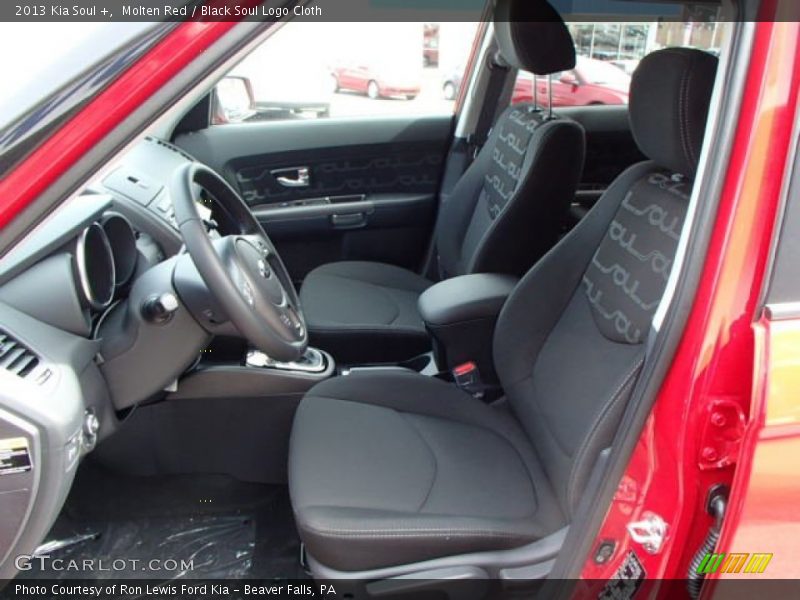 Molten Red / Black Soul Logo Cloth 2013 Kia Soul +