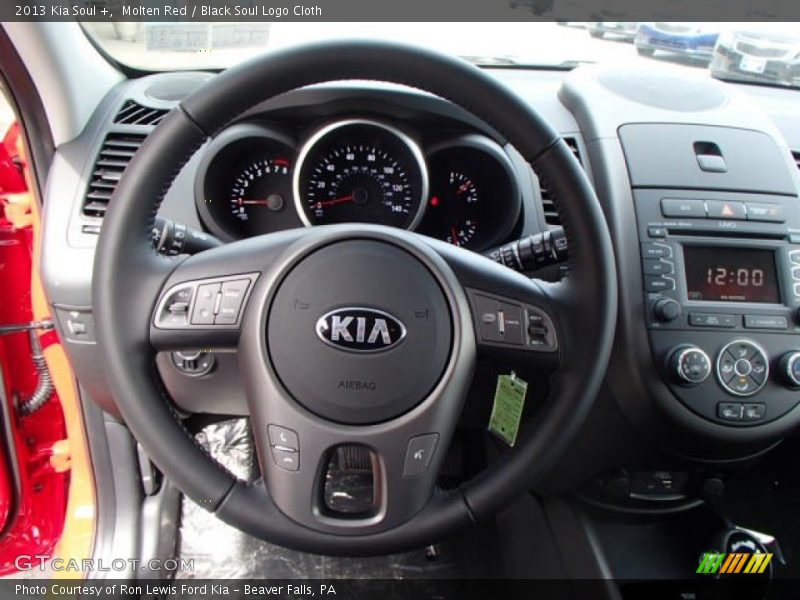 Molten Red / Black Soul Logo Cloth 2013 Kia Soul +