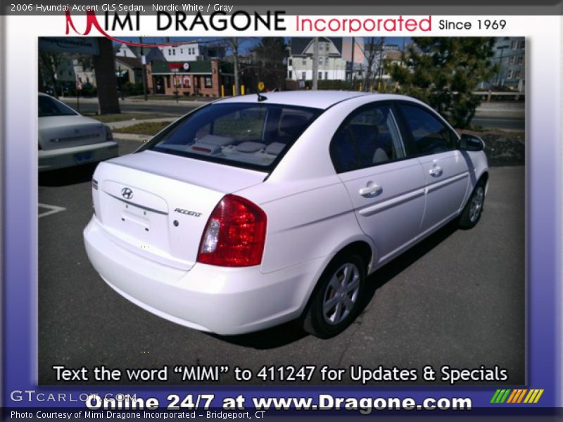 Nordic White / Gray 2006 Hyundai Accent GLS Sedan