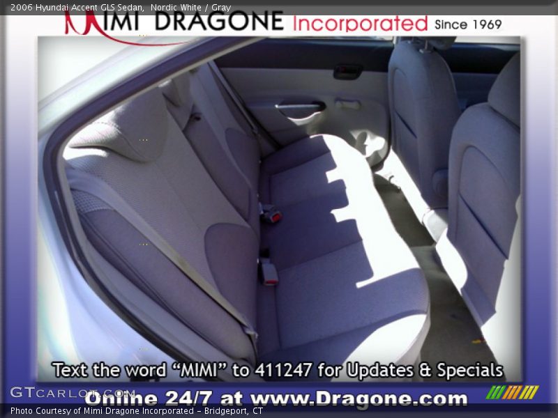 Nordic White / Gray 2006 Hyundai Accent GLS Sedan